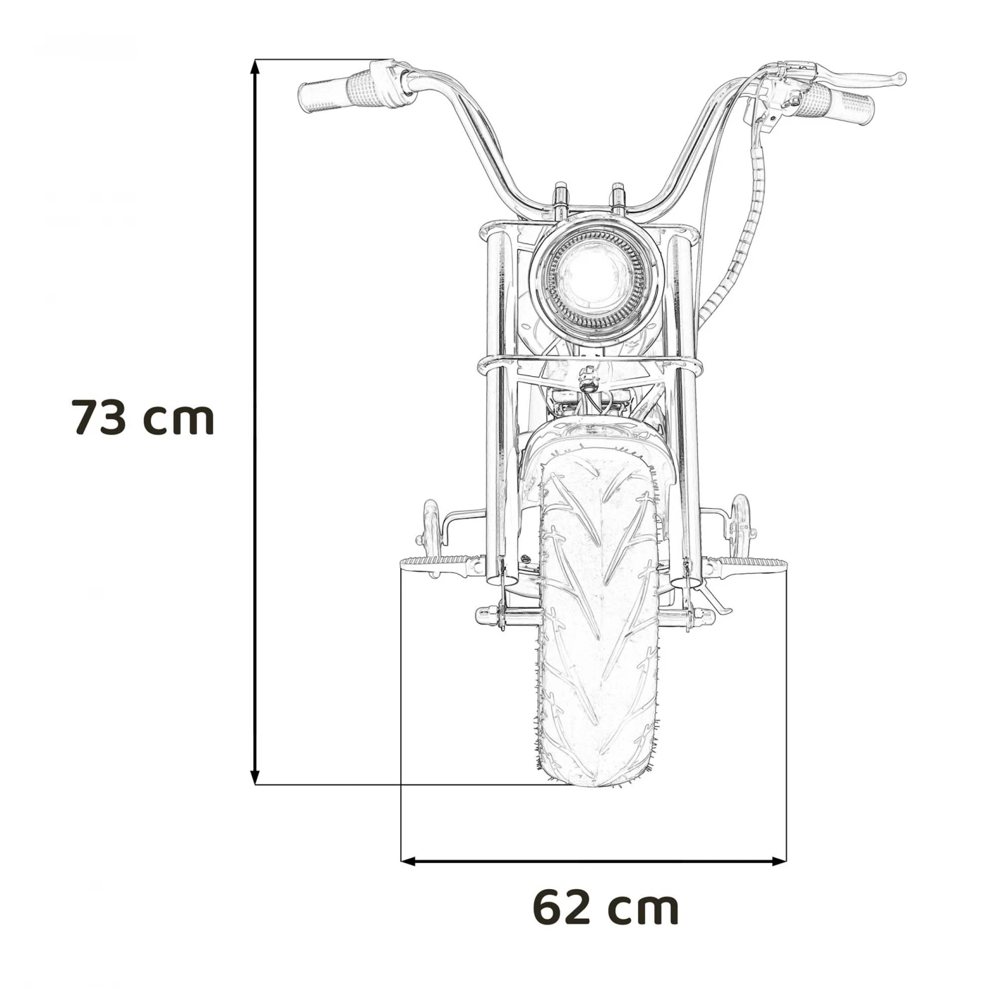 Motocicleta pentru copii intre 5 si 9 ani, Kinderauto Old School, 300W, 24V, cu roti gonflabile, scaun tapitat, premium, albastru [5]