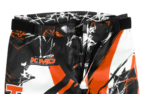 Pantaloni KIMO Kids BRO Motocross cu aparatori, ideal pentru copii pasionati de motocross, portocaliu [2]