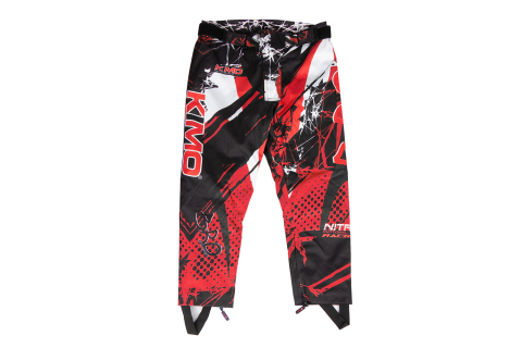 Piese & accesorii - Pantaloni KIMO Kids BRO Motocross cu aparatori, ideal pentru copii pasionati de motocross, rosu