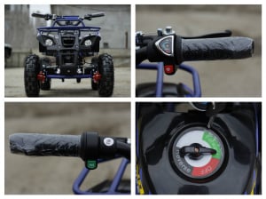Mini ATV electric NITRO Torino Deluxe Quad 800W 36V #Albastru [7]