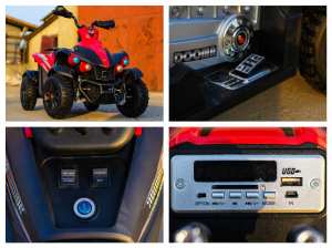Atv electric pentru copii 2-7 ani Dooma EVA rosu [8]