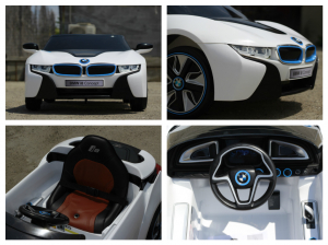 Masinuta electrica BMW I8 alba pentru copii 2-7 ani [6]