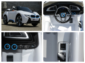 Masinuta electrica BMW I8 alba pentru copii 2-7 ani [7]