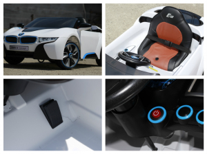 Masinuta electrica BMW I8 alba pentru copii 2-7 ani [8]