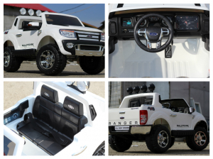Masinuta electrica copii, Ford Ranger alb model F150 [6]