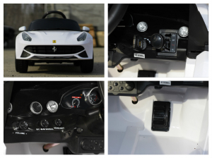 Masinuta electrica Ferrari F12 1x 25W STANDARD 12V #Alb [8]