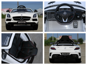 Mercedes SLS AMG premium alb, copii 2-7 ani [6]
