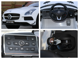 Mercedes SLS AMG premium alb, copii 2-7 ani [7]