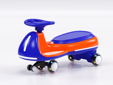 Motociclete electrice - Placa electrica multifuctionala 2 in 1, pentru copii intre 3 si 7 ani, Kinderauto Wiggle CAR 360 12V 90W, culoare portocalie