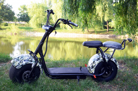 Scuter electric pentru adulti Solley SMD-102 #Military, 2000W putere, baterie detasabila de 60V 12Ah [2]