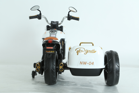 Motocicleta electrica cu atasament BJDL1588 55W 12V 7Ah PREMIUM, culoare alba [5]