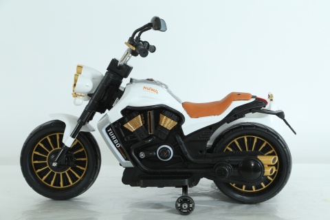 Motocicleta electrica cu atasament BJDL1588 55W 12V 7Ah PREMIUM, culoare alba [3]