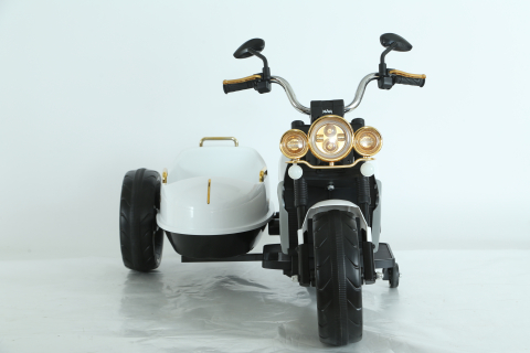 Motocicleta electrica cu atasament BJDL1588 55W 12V 7Ah PREMIUM, culoare alba [2]
