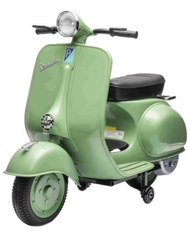 Vehicule speciale - Scuter electric Piaggio VESPA 150 VL1T 110W 12V 7Ah, roti moi, scaun tapitat, culoare verde