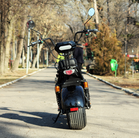 Scuter electric pentru adulti Solley SMD-X7S #Black, 2000W putere cu 2 baterii detasabile de 60V 20Ah [3]