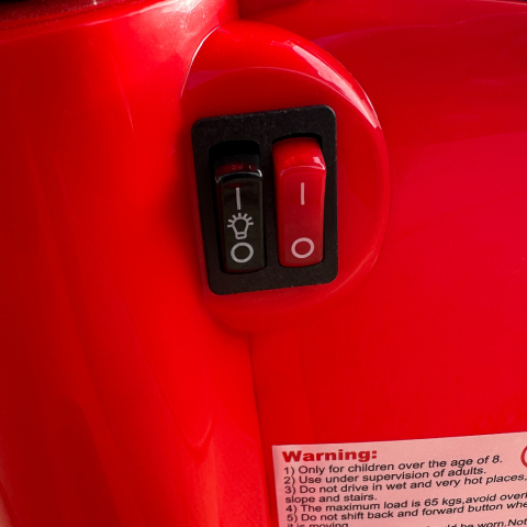 Scuter electric pentru copii, Kinderauto Retro, 350W, 24V 10Ah, roti gonflabile, music player, cadru robust, rosu [14]