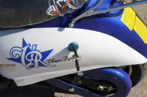 Scuter electric pentru copii NITRO ECO Retro 350W 24V 6.5 inch #Albastru [8]