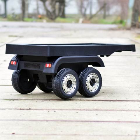 Semiremorca pentru camion electric Mercedes Actros sau SCANIA R-SERIES, roti moi EVA, neagra [2]