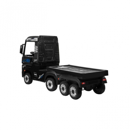Semiremorca pentru camion electric Mercedes Actros sau SCANIA R-SERIES, roti moi EVA, neagra [6]