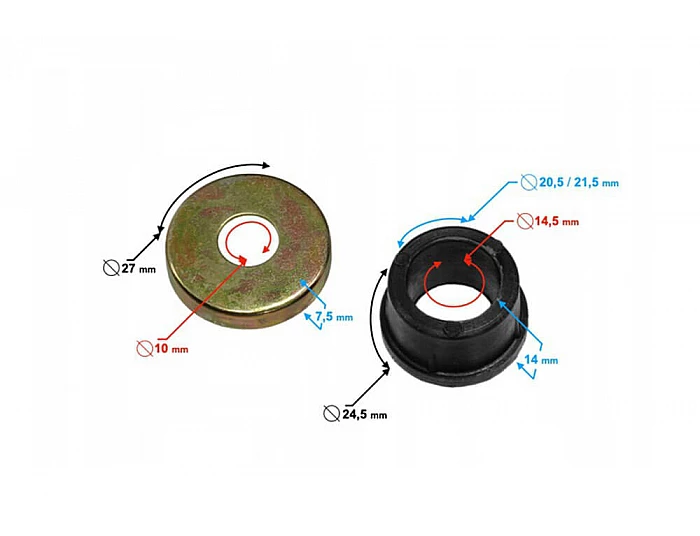 Piese & accesorii - Bucsa brat oscillant pentru 110cc, 125cc, Quad electric