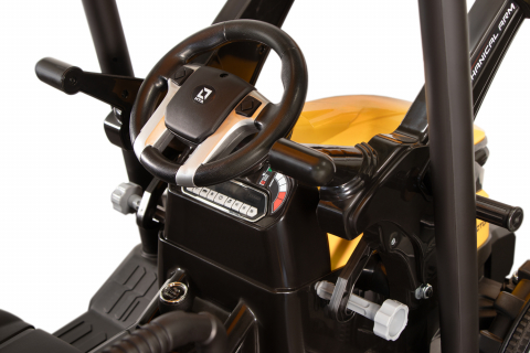 Tractoras electric copii cu remorca si cupa, Power-Tractor 400W 24V, culoare galbena [24]