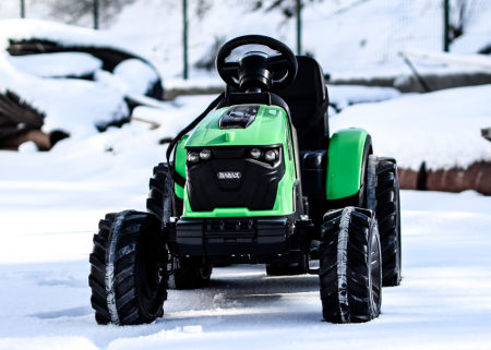 Tractoras electric Kinderauto 720-T 110W 24V 10 Ah cu remorca, PREMIUM culoare Verde [3]