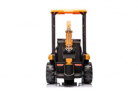 Tractoras electric pentru copii JCB 70W 12V cu incarcator si cupa manuala, culoare Galbena [22]