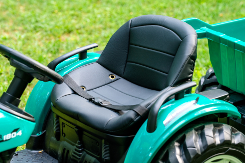 Tractoras electric pentru copii, Kinderauto 1804 90W 12V 10Ah cu remorca basculabila, culoare verde [2]