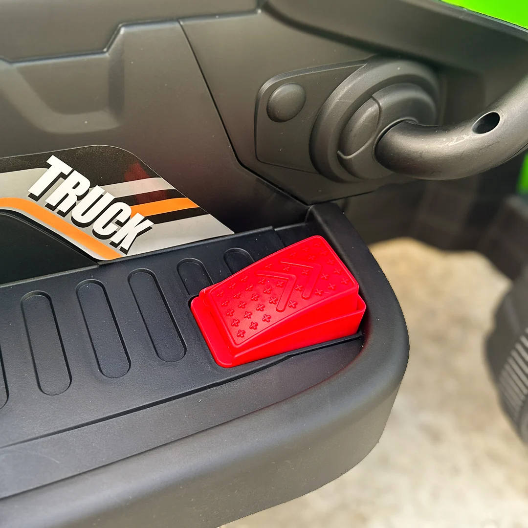 Tractoras electric Kinderauto BJ-611 70W 12V cu remorca si telecomanda #Verde [5]
