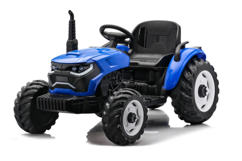 Tractoras electric pentru copii, Kinderauto 1804, 90W, 12V 10Ah, cu remorca basculabila, albastru [3]