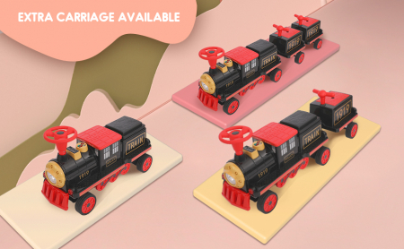 Trenulet electric pentru copii cu vagon suplimentar model SX1919, albastru [10]