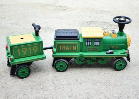 Trenulet electric pentru copii cu vagon suplimentar model SX1919, verde [4]