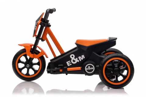 Tricicleta cu pedale, pentru copii 2-4 ani, Kinderauto G301, culoare portocalie [14]