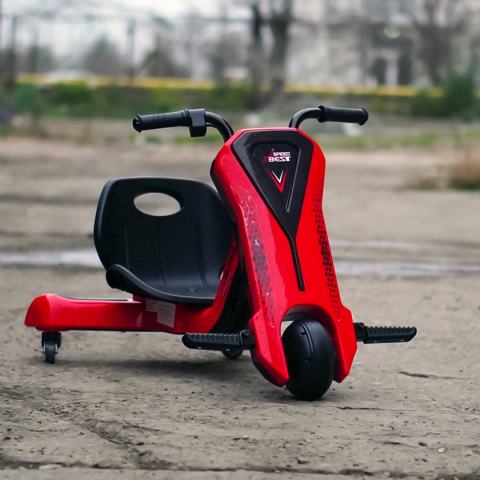 Tricicleta electrica pentru copii intre 4 si 7 ani, Kinderauto Slider 360 12V, culoare rosie [7]