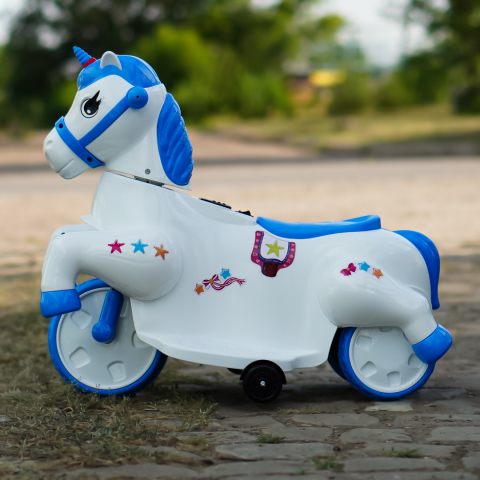 Tricicleta electrica pentru copii, Kinderauto Poney 40W 6V, culoare Albastra [3]