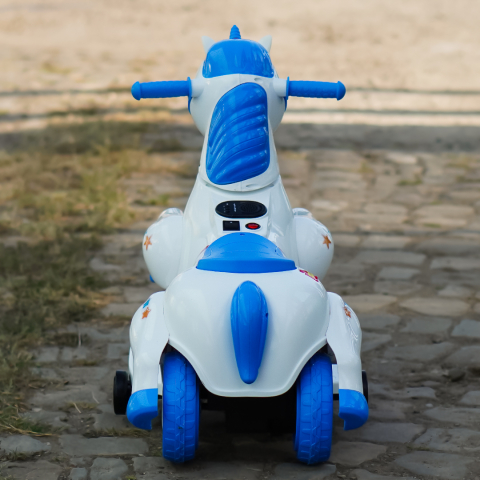 Tricicleta electrica pentru copii, Kinderauto Poney 40W 6V, culoare Albastra [6]