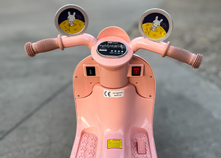 Tricicleta electrica pentru fetite 3-5 ani, Kinderauto Bunny 40W 6V, culoare Roz Pal [8]