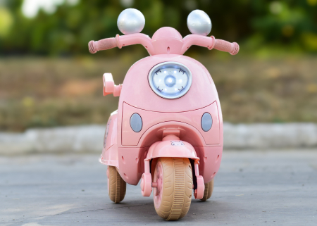 Tricicleta electrica pentru fetite 3-5 ani, Kinderauto Bunny 40W 6V, culoare Roz Pal [2]