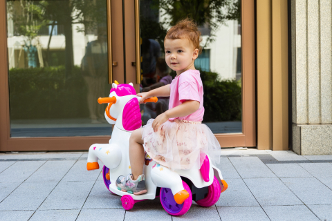 Tricicleta electrica pentru fetite, Kinderauto Poney 40W 6V, culoare Pink Rose [11]