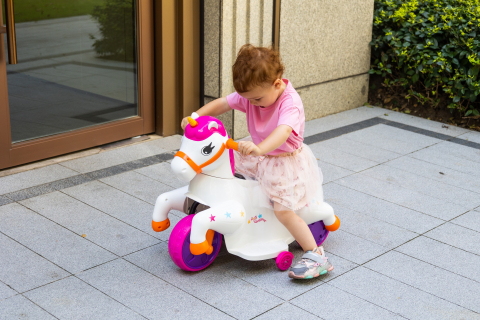 Tricicleta electrica pentru fetite, Kinderauto Poney 40W 6V, culoare Pink Rose [7]