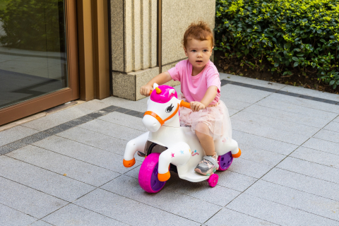 Tricicleta electrica pentru fetite, Kinderauto Poney 40W 6V, culoare Pink Rose [9]