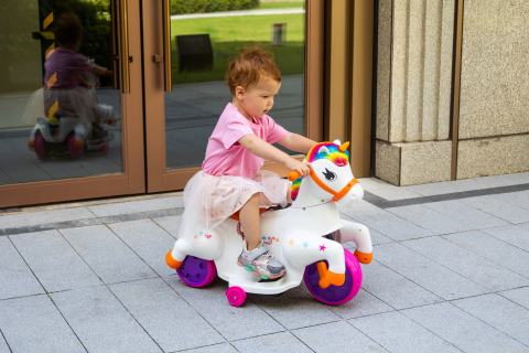 Tricicleta electrica pentru fetite, Kinderauto Poney 40W 6V, culoare Pink Rose [14]