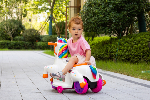 Tricicleta electrica pentru fetite, Kinderauto Poney 40W 6V, culoare Pink Rose [17]