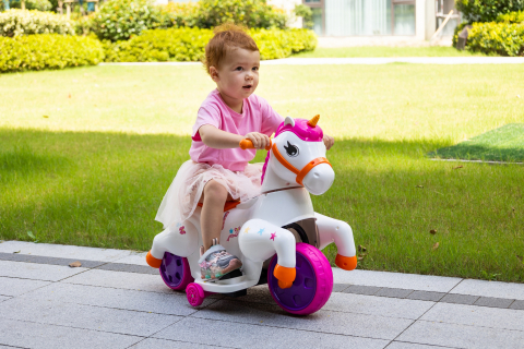 Tricicleta electrica pentru fetite, Kinderauto Poney 40W 6V, culoare Pink Rose [5]