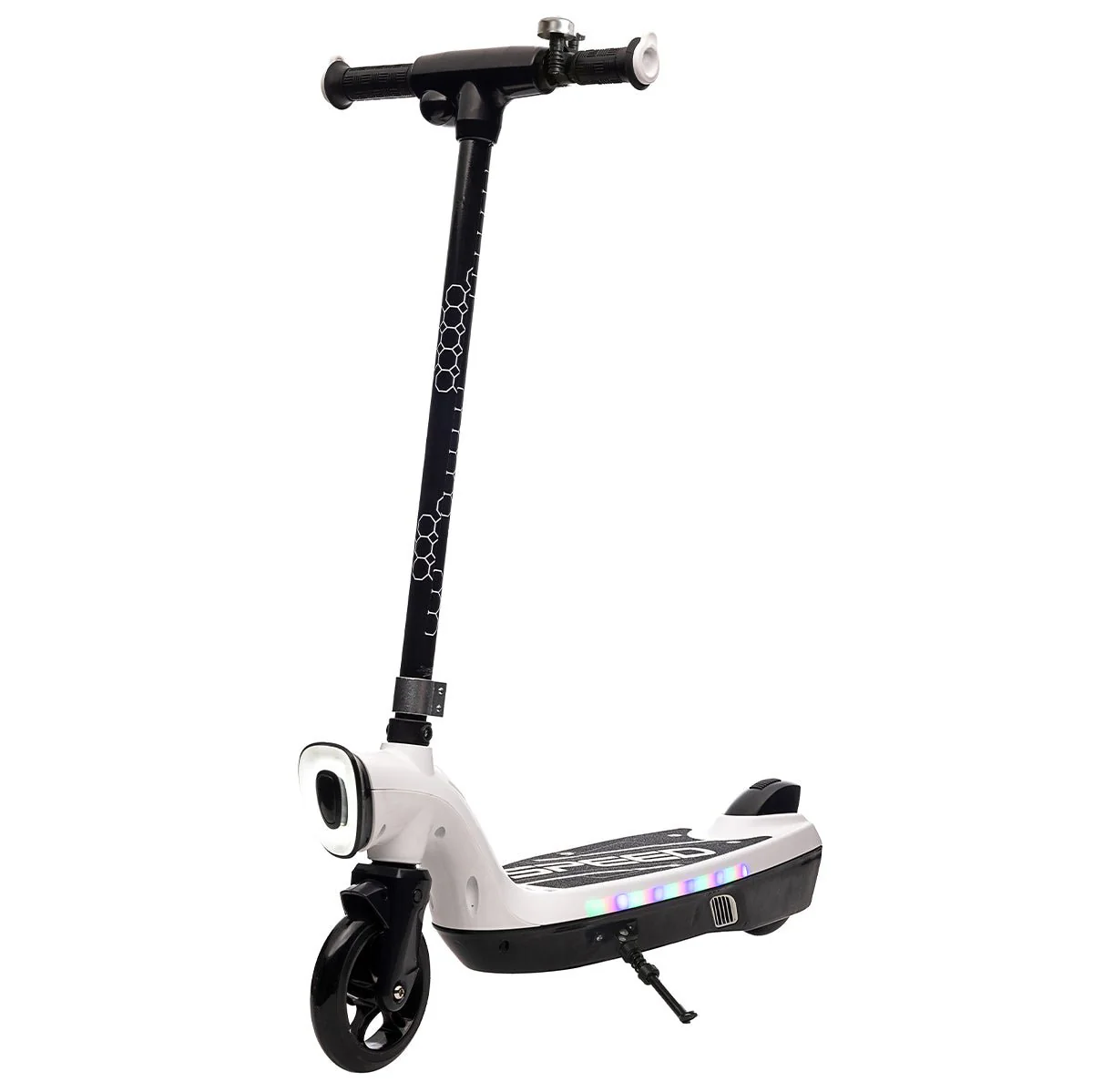 Trotinete & Biciclete Electrice - Trotineta electrica pentru copii Kinderauto BJKL168, 45W, 12V 7Ah, lumini ambientale, roti moi, alba