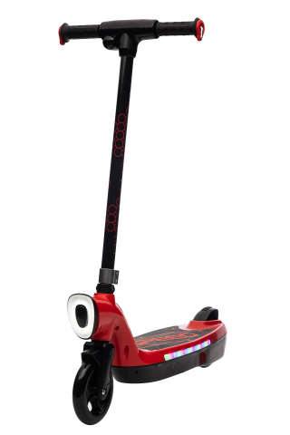 Trotineta electrica pentru copii Kinderauto BJKL168, 45W, 12V 7Ah, lumini ambientale, roti moi, rosie [10]