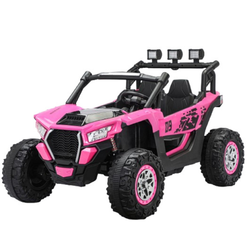 ATV & UTV Electrice - UTV electric 4x4, pentru 2 copii, Kinderauto RZR2000, 180W, 12V, echipare PREMIUM, roz