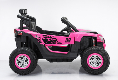 UTV electric 4x4, pentru 2 copii, Kinderauto RZR2000 180W 12V PREMIUM, roz [15]