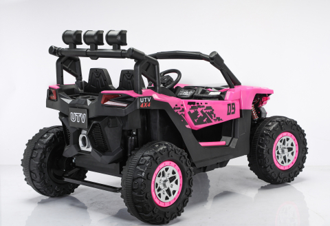 UTV electric 4x4, pentru 2 copii, Kinderauto RZR2000 180W 12V PREMIUM, roz [21]