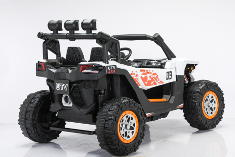 UTV electric 4x4, pentru 2 copii, Kinderauto RZR2000 180W 12V PREMIUM, alb [5]